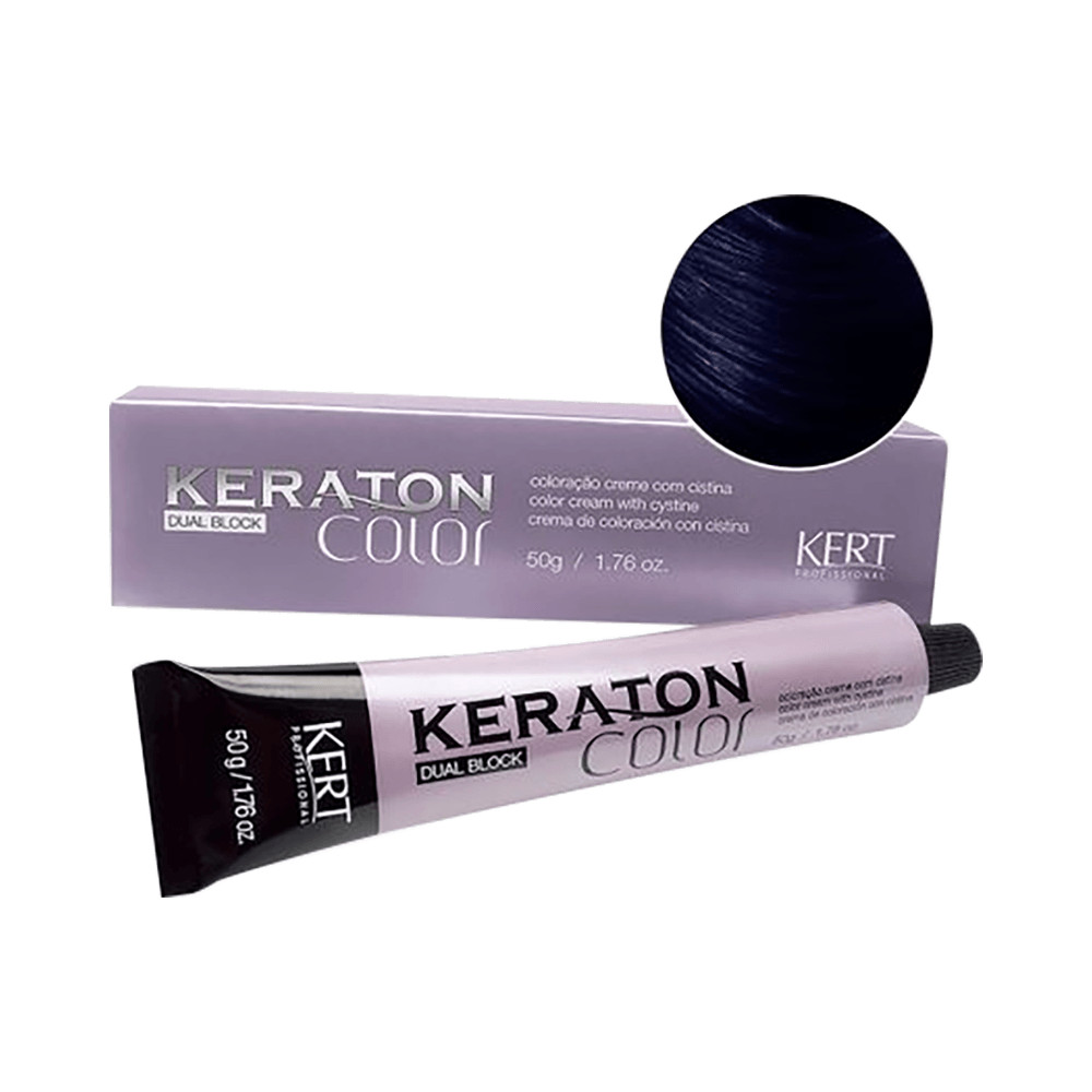 Coloração Keraton Dual Block  2.0 Preto Azulado 50g