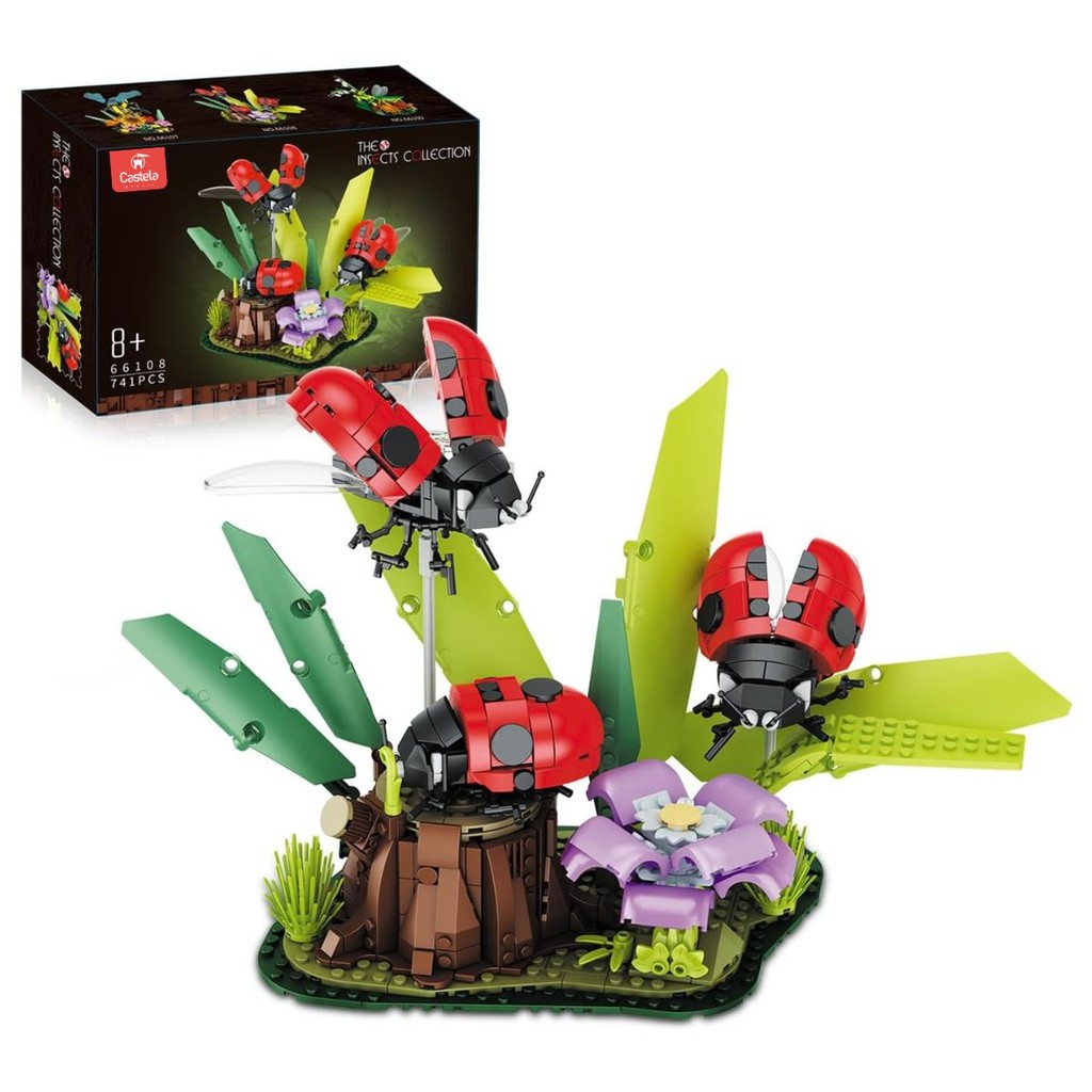 Blocos De Montar Insetos Joaninha 741 Peças - Castela em Oferta na Shopee