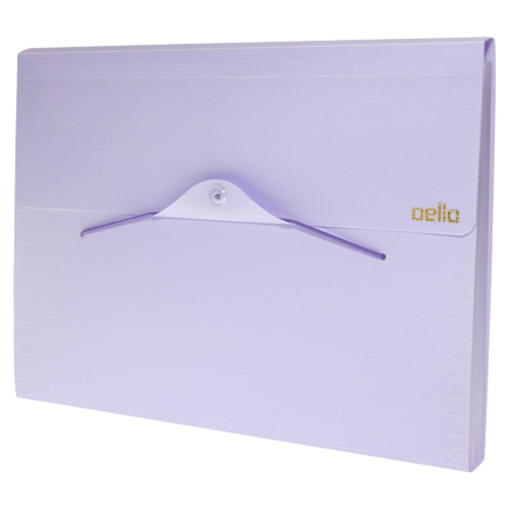 Pasta Sanfonada 12 Divisórias  A4 Lilás Pastel - DELLO em Oferta na Shopee