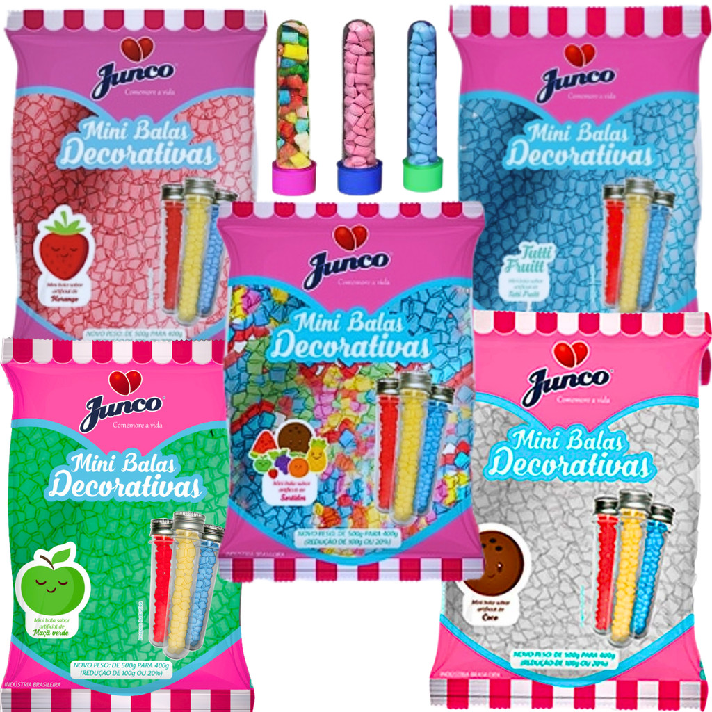 Mini Bala de Coco Para Tubetes Decorativa 400g Junco Saborosa
