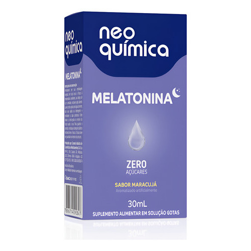 Suplemento Melatonina Neo Química Maracujá Gotas 30ml Maracujá em Oferta na Shopee