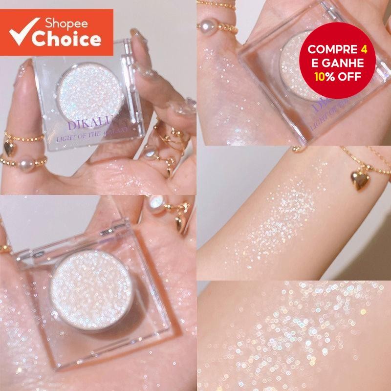 Paleta De Sombras DIKALU Galaxy Glitter Highlight Para Maquiagem-Brilho Cintilante De Cor Única