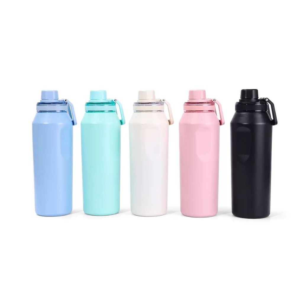 Garrafa Térmica 500ML 750ML Com Bico Com Alça Flip Tumbl Aço Inoxidável Academia Trabalho em Oferta na Shopee