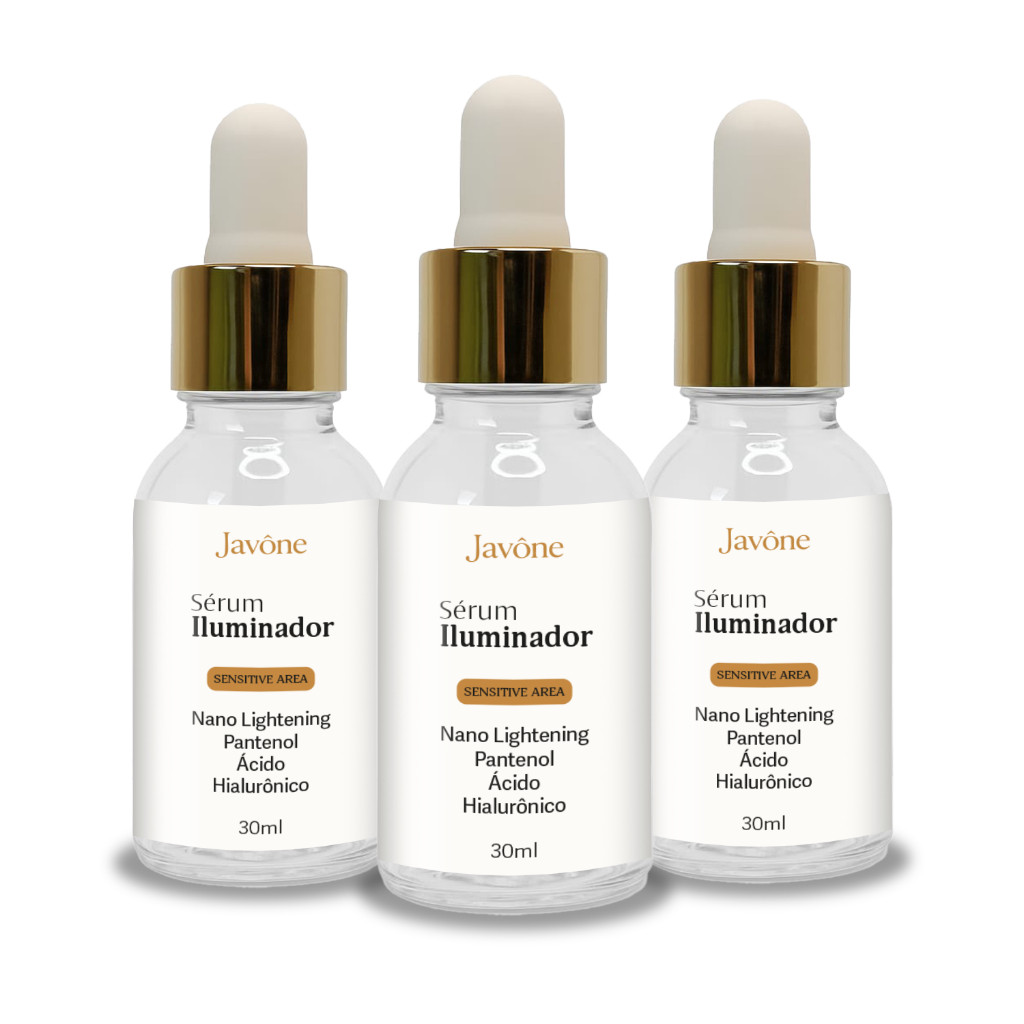3x Sérum CLAREADOR Íntimo Javône – Nano Lightening, Pantenol e Ácido Hialurônico |