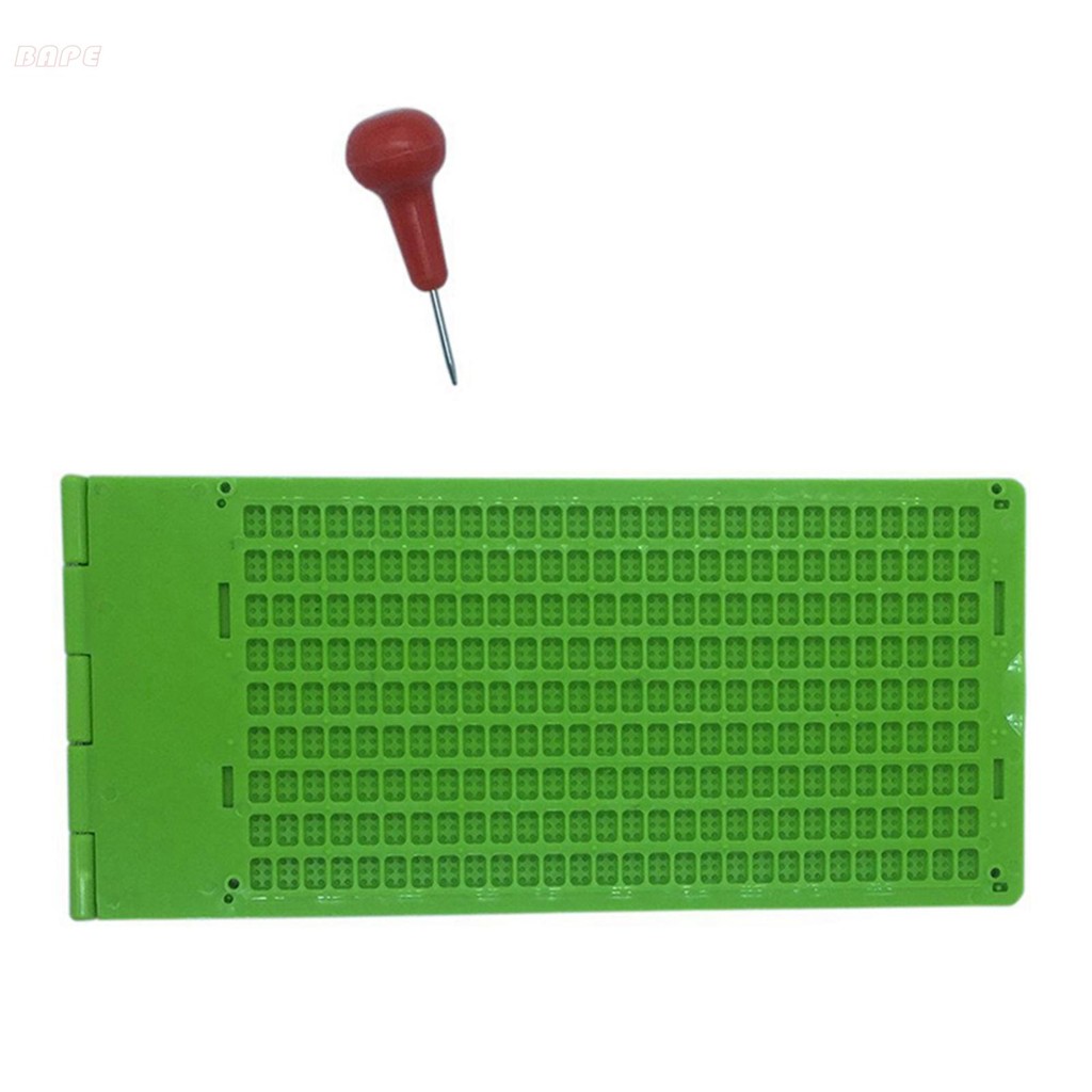 Kit Braille Slate-Stylus 9 Linhas 30 Células/4 28/27 Linha Para Cego E Deficiência Visualmente