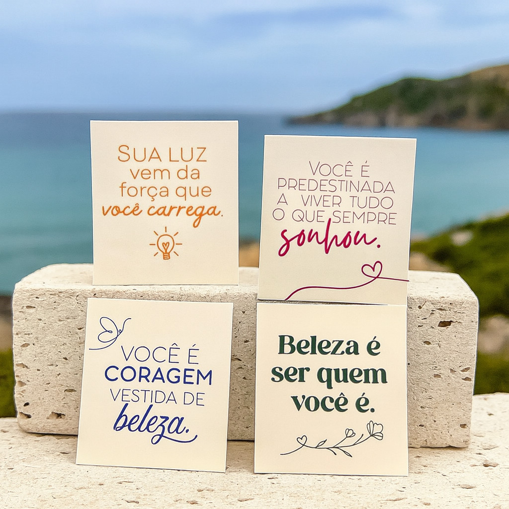 Mini Cartões Tag Minimalistas Frases Motivacionais 4x5cm Pronta Entrega em Oferta na Shopee
