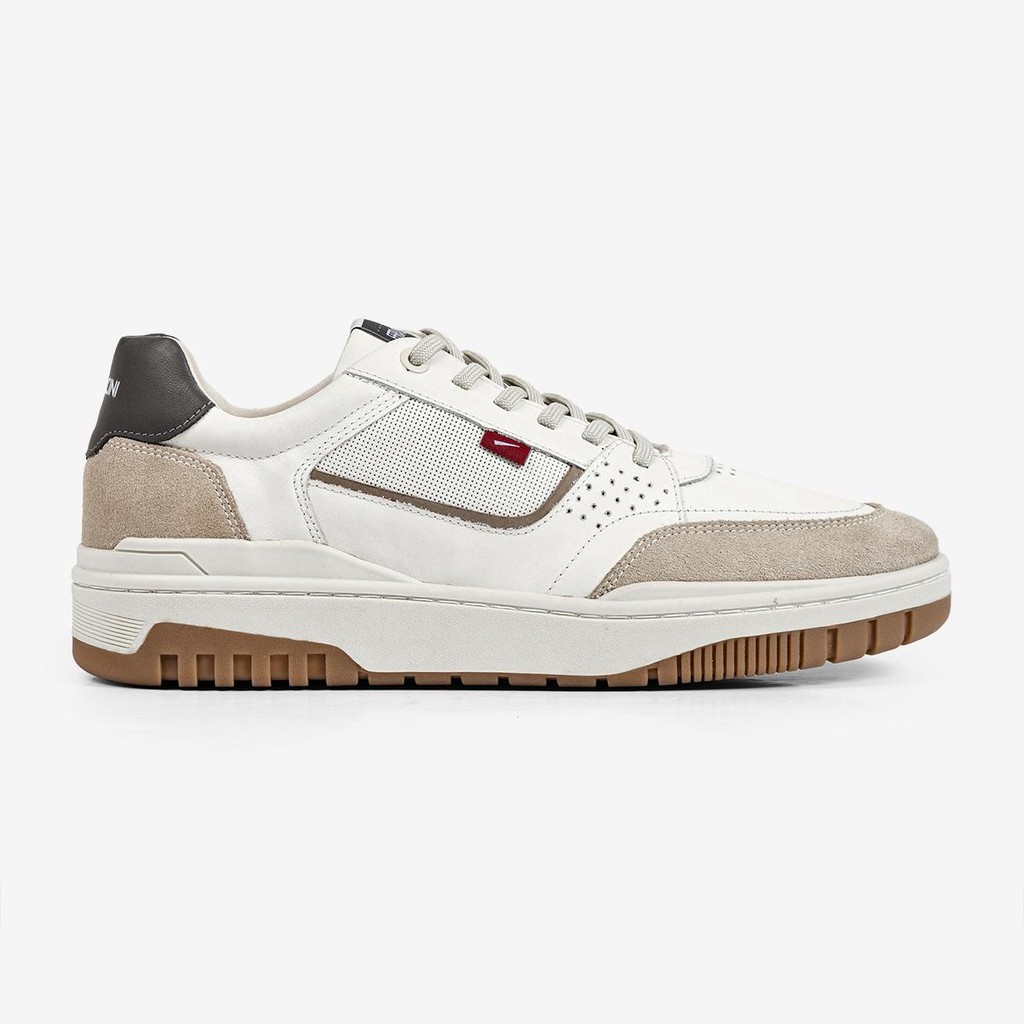 Tênis Masculino Ferracini Couro Palmilha Macia Off White Versátil Max 7401-683E