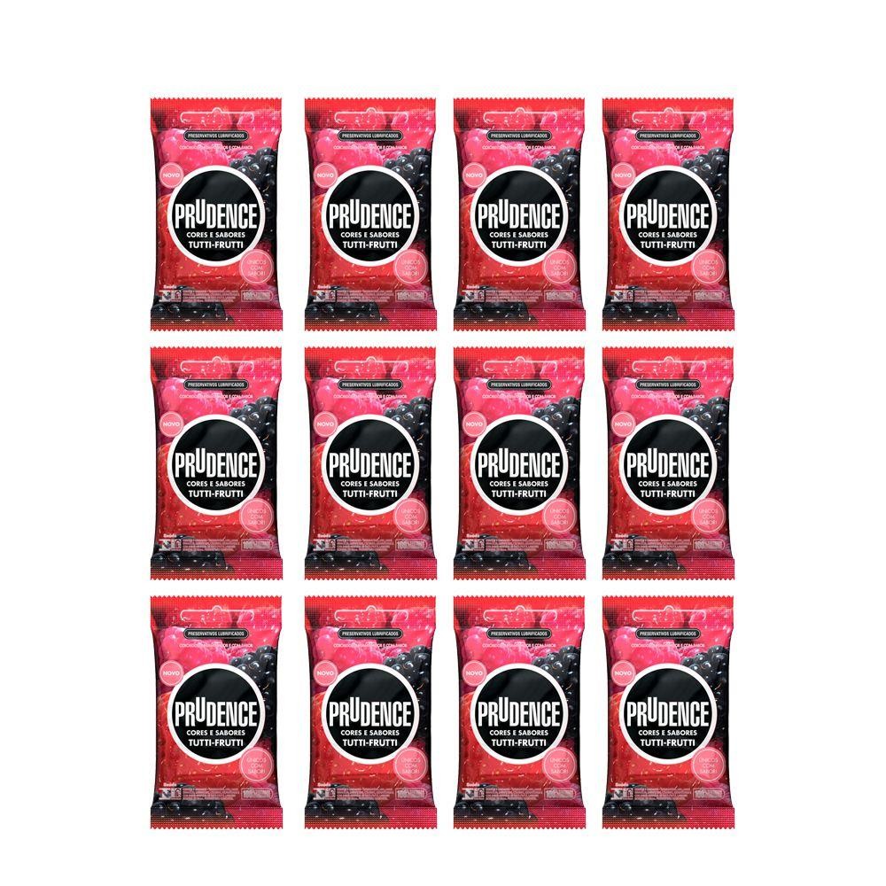 Camisinha Preservativo Prudence Tutti Frutti Com 36 Unidades