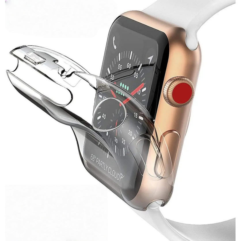 Anticolisão Protetora Transparente Silicone SmartWatch Capa Para Apple Watch 44mm 40mm 45mm 41mm 42mm 38mm 49mm S10 46mm