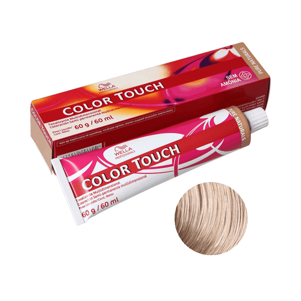 Detalhes do Tonalizante Wella Color Touch Pure Naturals 9.01 Louro Ultraclaro Natural Acinzentado 60g