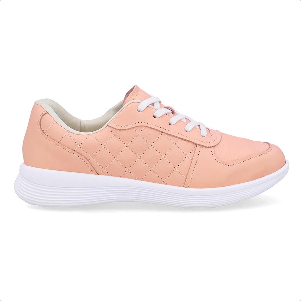 Tênis Usaflex Feminino Matelassê Couro Casual UD02003 em Oferta na Shopee