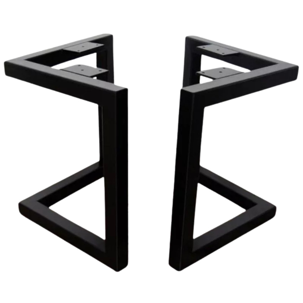 Pé De Mesa Trian Industrial Metalon Reforçado Jantar Vidro Mármore em Oferta na Shopee