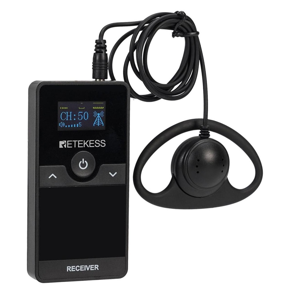 Receptor UHF Retekess TT116 Bateria Removível