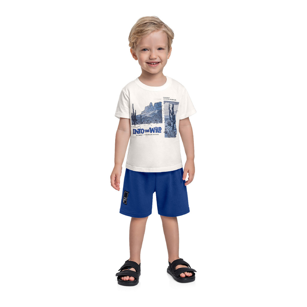 Conjunto Camiseta e Bermuda Bee Loop em Oferta na Shopee