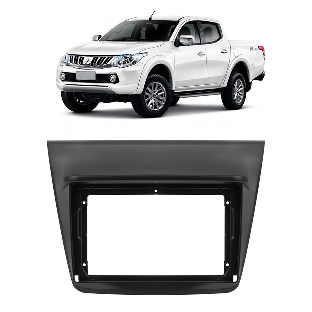 Moldura 9 Polegadas L200 Triton 2009 à 2016 Preta Painel Central Multimidia Expex Epx9mt001 Som