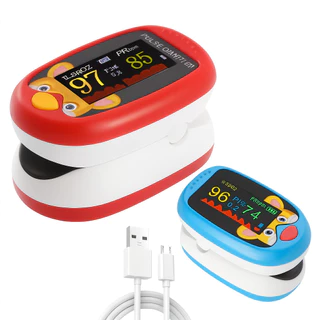 Oxímetro infantil neonatal pediátrico de dedo digital crianças medidor oxigênio recarregável