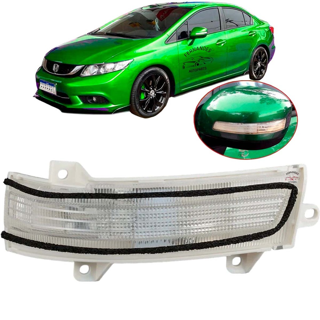 Seta Pisca Retrovisor Esquerdo New Civic 2012 2013 2014 2015 em Oferta na Shopee