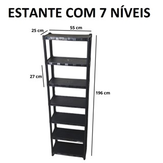 Prateleira Multiuso com até 7 Níveis Estante Organizadora com Pézinho em Plástico Reforçado Modular em Oferta na Shopee