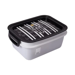 Pote Marmita Hermética Futebol Time Atlético Divisória Travas Lanche Alimentos Micro ondas Freezer 850 ml Plasútil