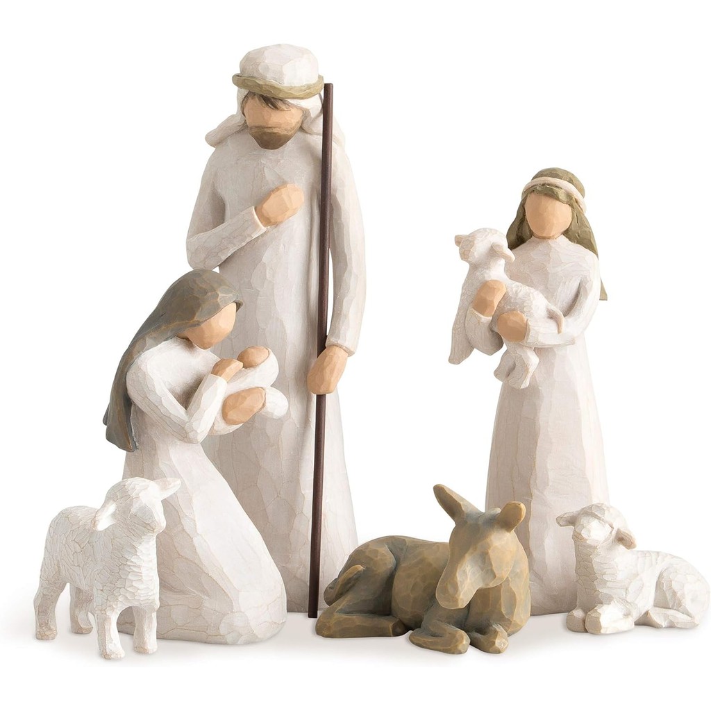 Conjunto De Presépio De Natal De 6 Peças , Figuras Esculpidas Pintadas À Mão Para Comemorar A História E Construir Tradi