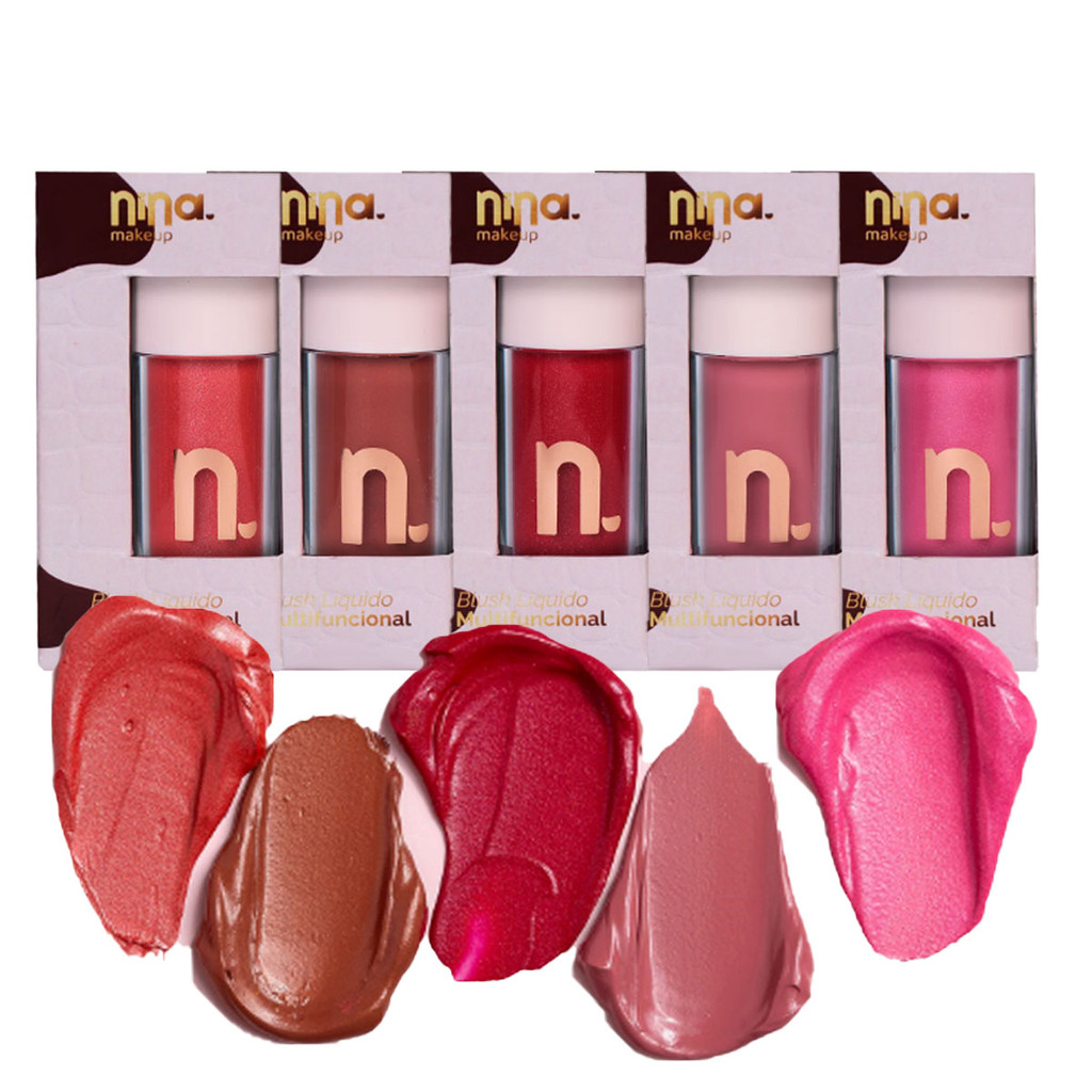 Blush Liquido Nina Make Up Multifuncional Western 4ml em Oferta na Shopee