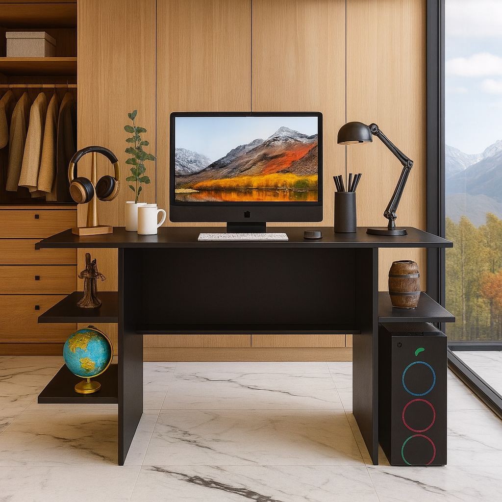 QUEIMA DE ESTOQUE - Mesa Gamer para Computador Escrivaninha – Cor Preto
