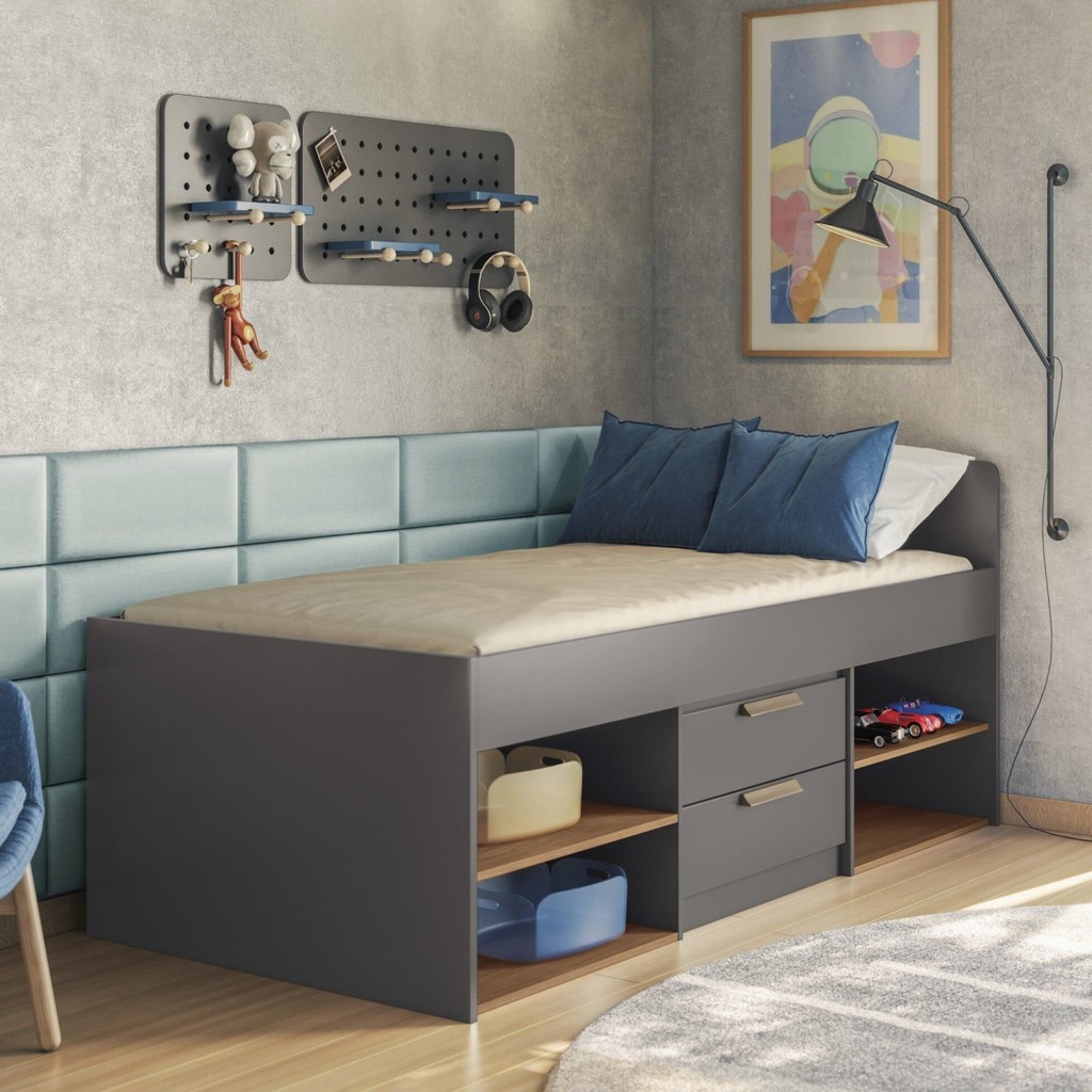 Cama Solteiro 2 Gavetas New Conect