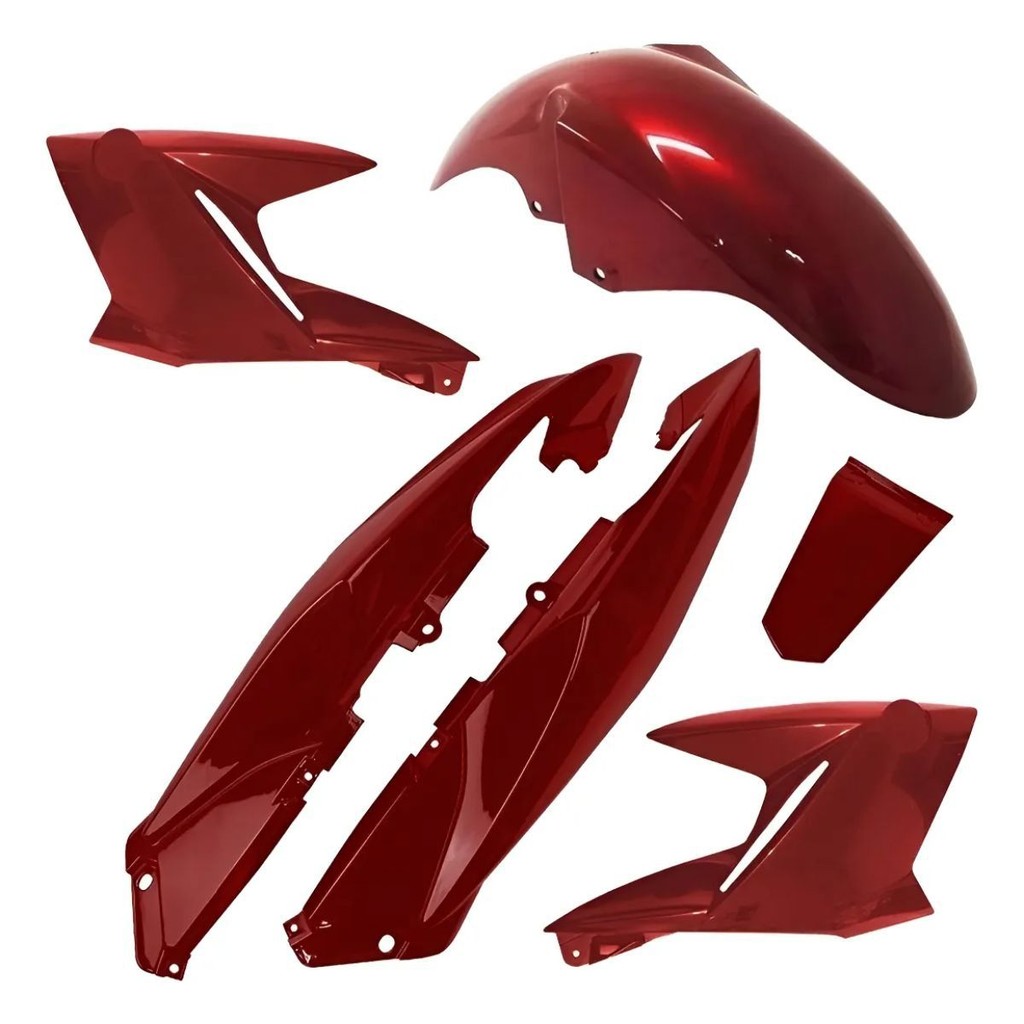 Carenagem Rabeta Aba Paralama Fazer 250 Vermelho 2011 A 2017