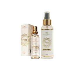 kit perfume e Body Splash Árabe Feminino/ Hasan Rose: Perfume 15ml + Body Splash 100ml | Amakha Paris