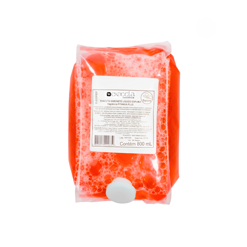 Sabonete Espuma Refil Pitanga 800ml Exaccta Plus Trilha em Oferta na Shopee
