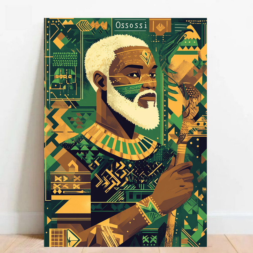 Quadro Placa decorativa Oxossi Orixá Umbanda Candomblé Decorativo Oxalá 015