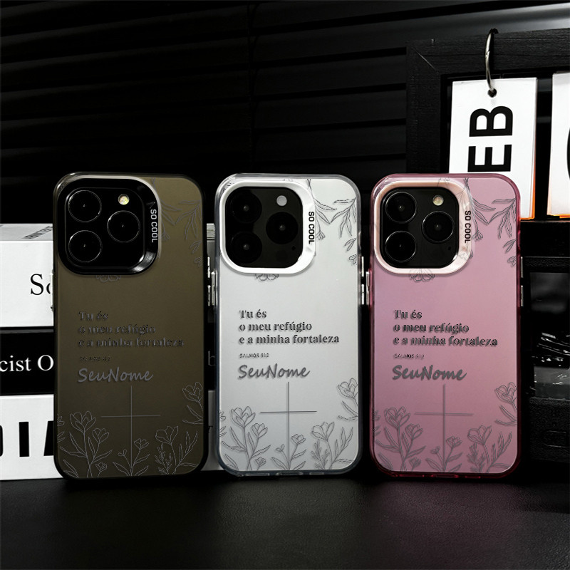 Capinha de celular personalizada anti impacto De Salmos da Bíblia para iPhone x xr xs max 11 12 13 16 15 14 pro max capa em Oferta na Shopee