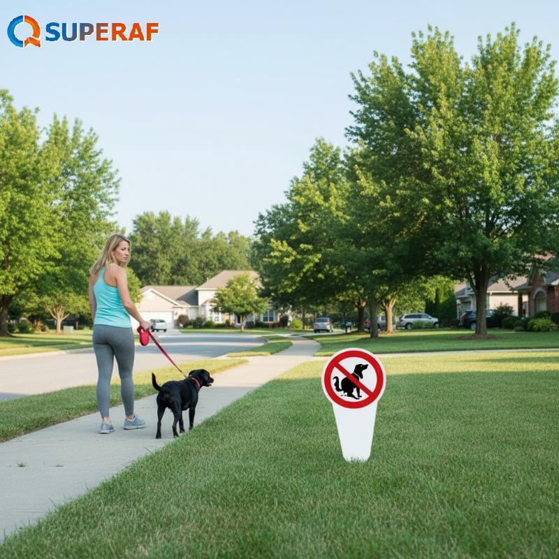 SUPERAF " Sem Cocô De Cachorro " Sinal De Plástico Aviso De Quintal Estaca De Jardim À Prova D'água Ao Ar Livre Para Pro
