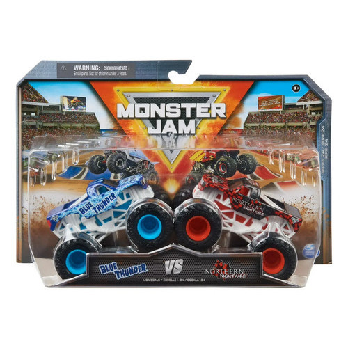 Monster Jam Carrinho Blue Thunder Vs Northern Nightmare 1:64 Rosa