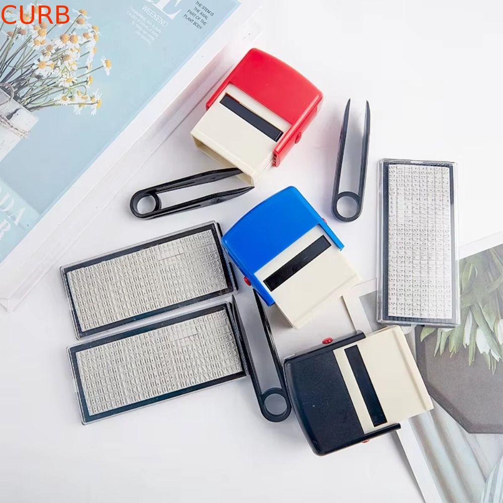 Kit De Carimbo DIY CURB , Carta De Nome De Endereço Comercial , Personalizado De Borracha Removível Auto-Tintado