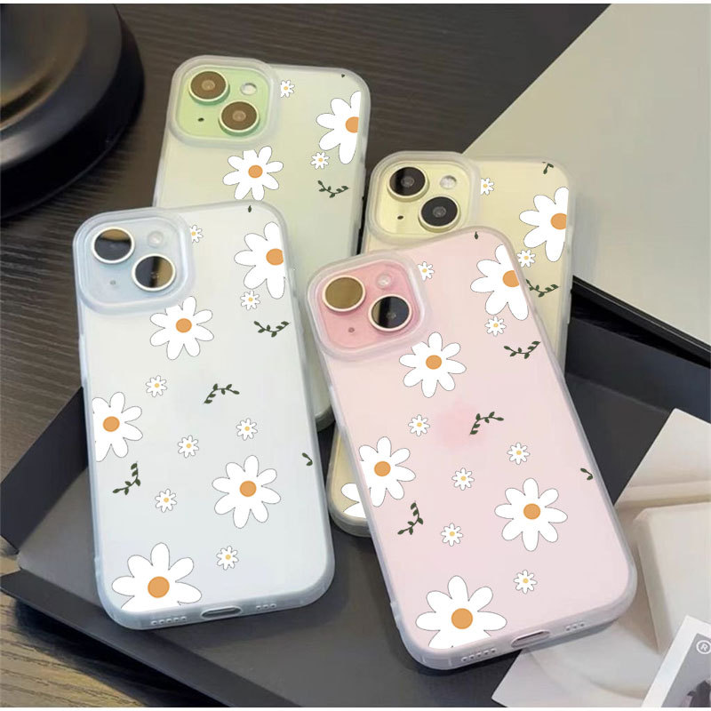 Case for Samsung S25 ULTRA S24 Plus S23 S22 A17 A16 A15 A14 A13 A52 Campo repleto de margaridas Jelly Cover