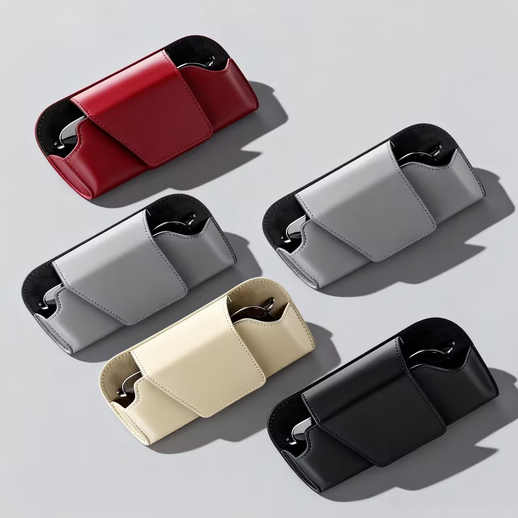 Estojo Para Óculos De Sol Auto Sun Visor Porta Bilhetes Multi-Funções Armazenamento Interior De Carros