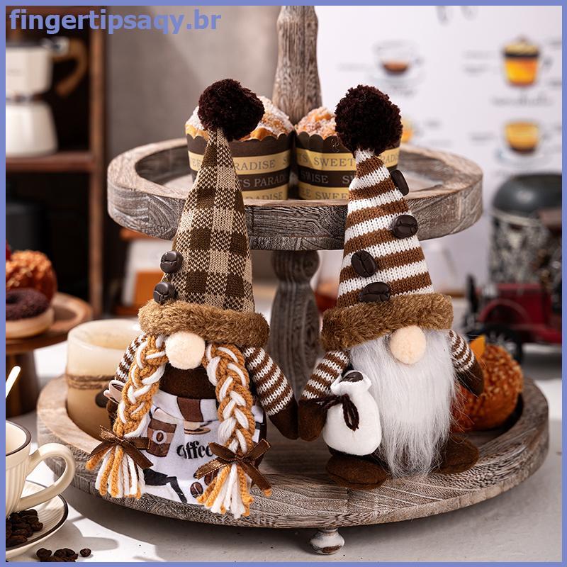 FINGE Coffee Gnome-Decoração De Casa , Acessórios Para Bar De Café-Presentes De Gnomos Temáticos Mulheres-Natal Inverno
