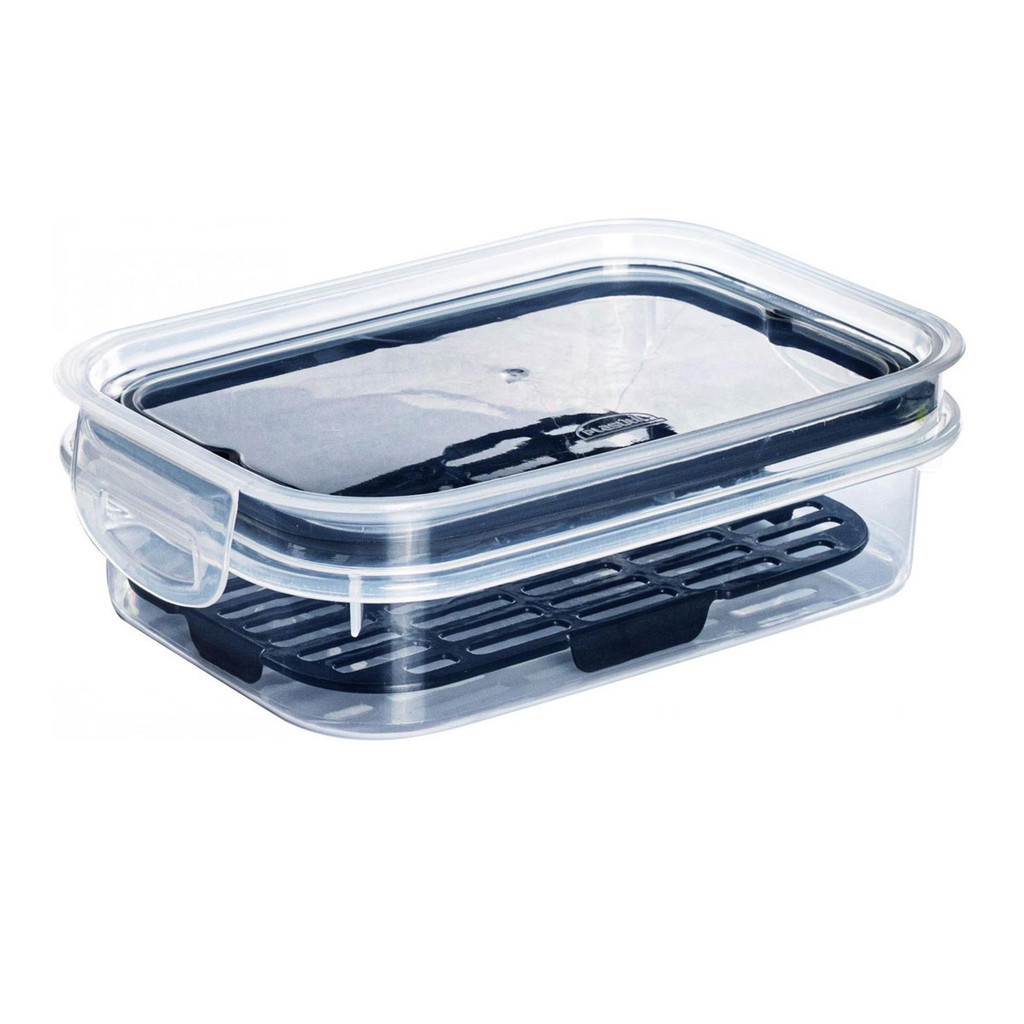 Pote 500ml Porta Frios Hermético Empilhável Trava Escorredor Alimento
