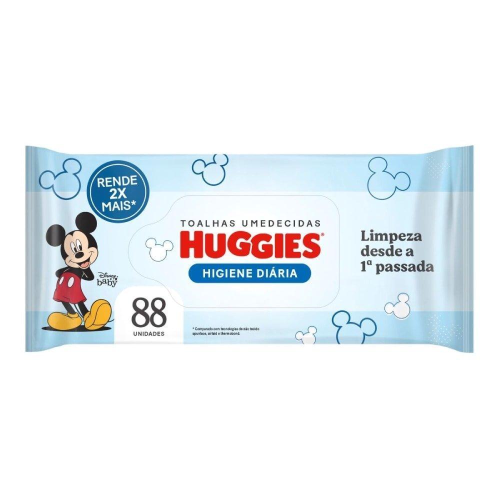 Lenços Umedecidos Huggies Tripla Proteção - Embalagem c/ 88 Unidades