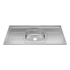 Pia Inox Ghel Plus 1200X530X95mm Cuba Central N4 Escorredor Concretada sem Válvula