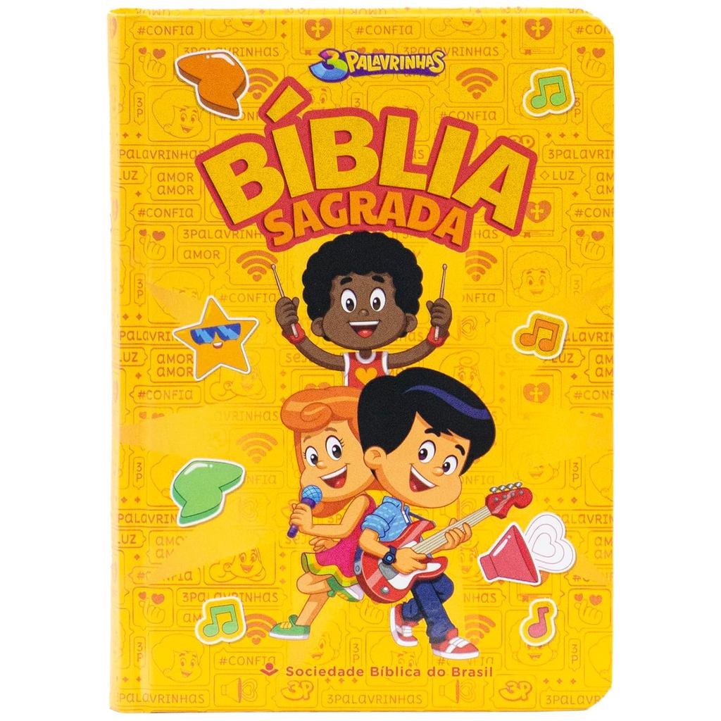 Biblia Sagrada Três Palavrinhas | NTLH | Capa Dura Ilustrada Amarelo