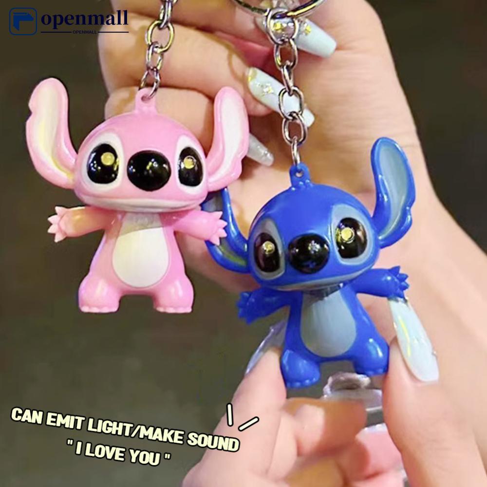 OMALL Say I Love You Sound Chaveiro Com Luz LED De Desenho Animado Mochila Decoração De Carro Pingente Bonecos Presentes
