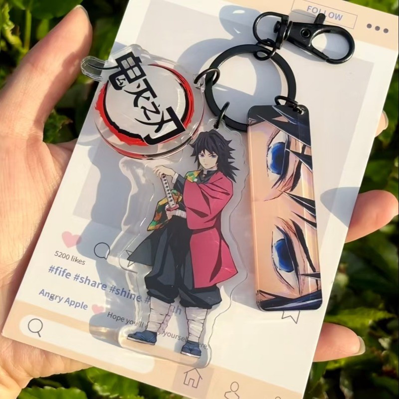 Chaveiro de Acrílico Demon Slayer, Merchandise de Anime, Tokito Muichiro, Katakiba Yorikazu, Pendente Fukuga Yukitaru IA