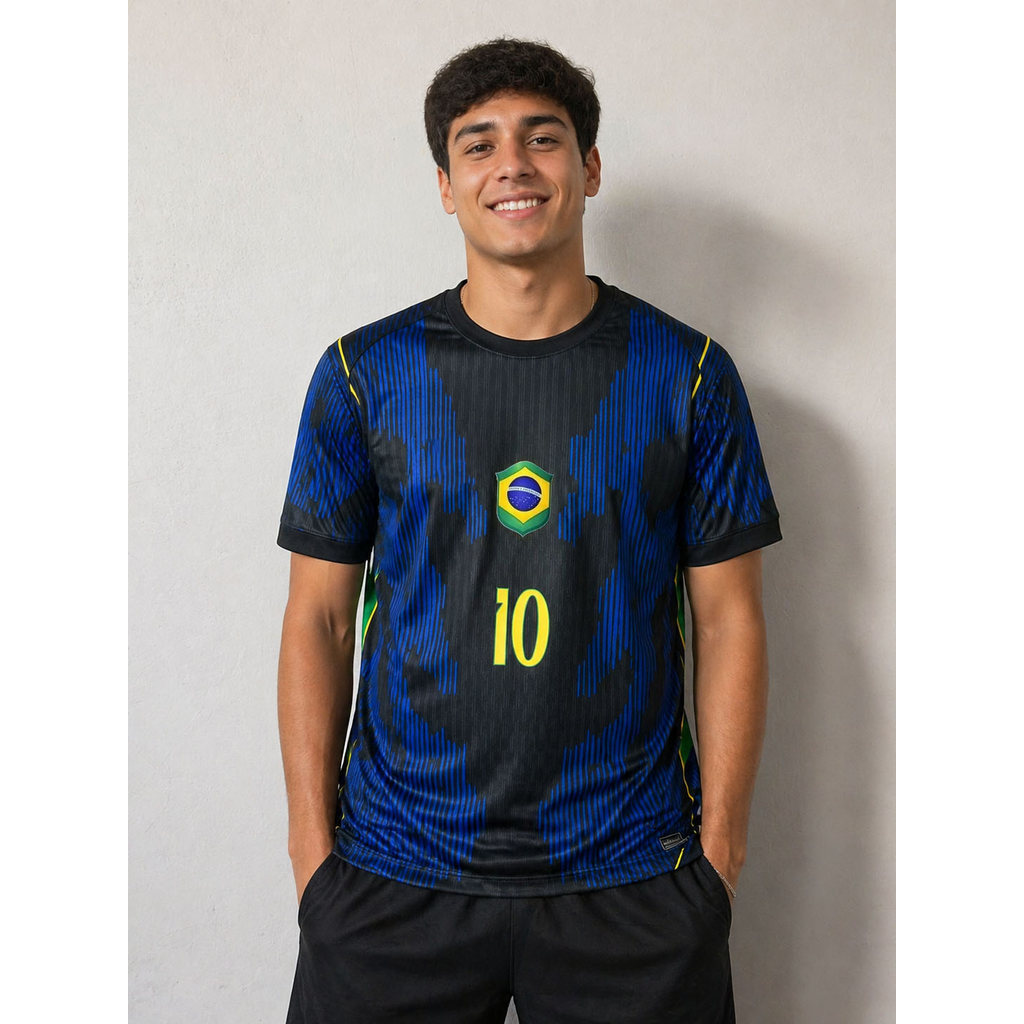 CAMISA AZUL CAMISETA BRASIL TORCEDOR COPA DO MUNDO 2026