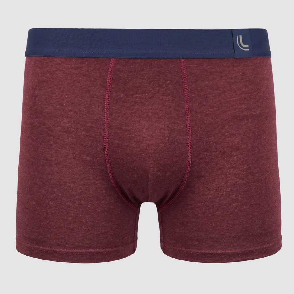 Cueca Lupo Boxer Algodão Com Elastano Bordô