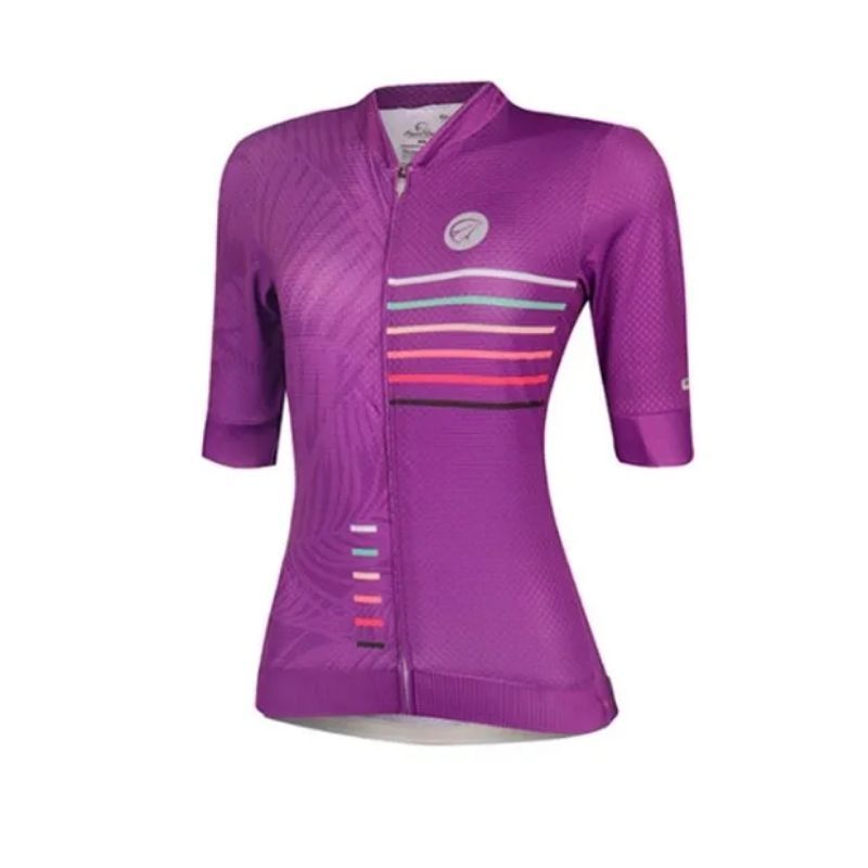 Camisa Mauro Ribeiro Vibrant Manga Curta Feminina Roxa