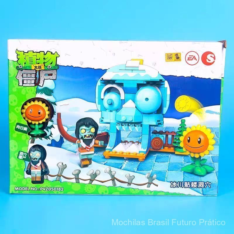 Brinquedo de Montar Plantas vs. Zumbis Original, Bloco de Construção Educacional, Lego, Doutor Conquistador de Presas, D