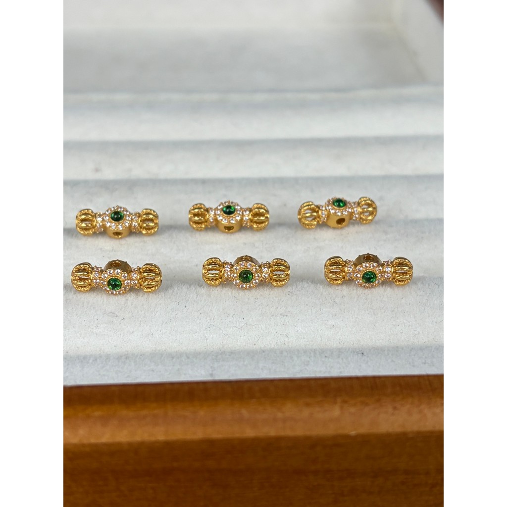 Cobre banhado a ouro diamante-cravejado Vajra artesanal diy acessórios pulseira colar pingente acessórios moda All-Match