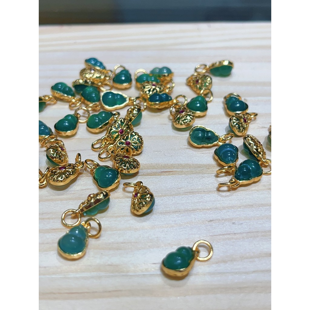 Espuma de água Jade cabaça incrustada pequena alça artesanal diy acessórios pulseira pingente acessórios moda jóias Wenw